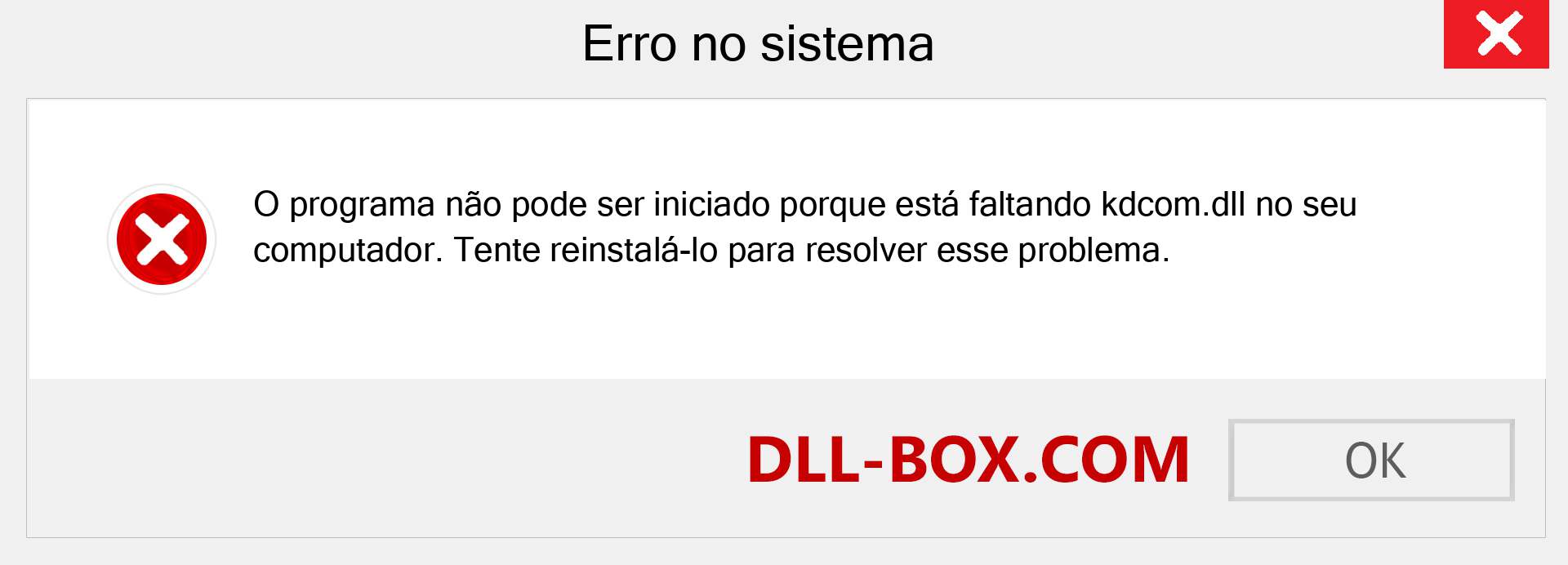 Arquivo kdcom.dll ausente ?. Download para Windows 7, 8, 10 - Correção de erro ausente kdcom dll no Windows, fotos, imagens